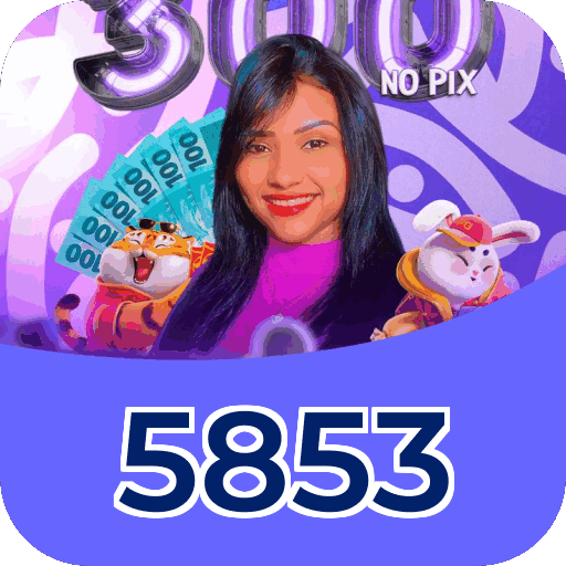 Interface do aplicativo 5853 mostrando jogos disponíveis no iOS e Android